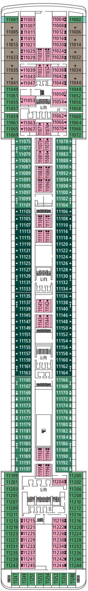 Deck plan for MSC Orchestra