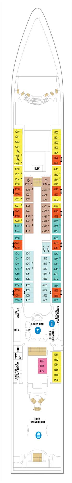 Deck plan for Jewel of the Seas