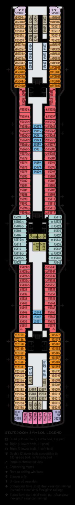 Deck plan for Rotterdam