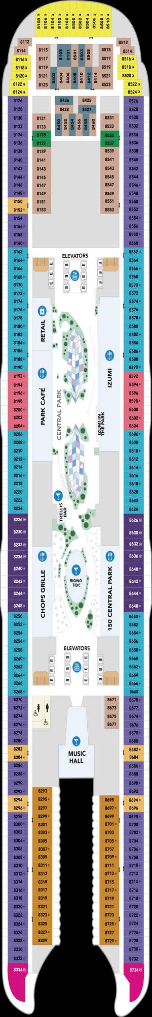 Deck plan for Utopia of the Seas