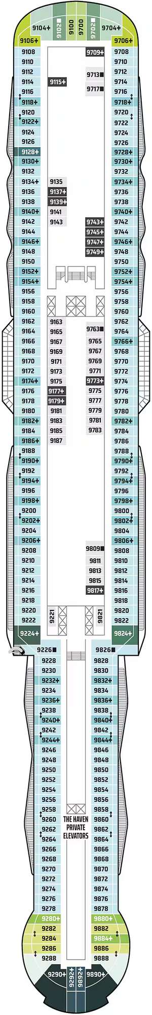 Deck plan for Norwegian Aqua