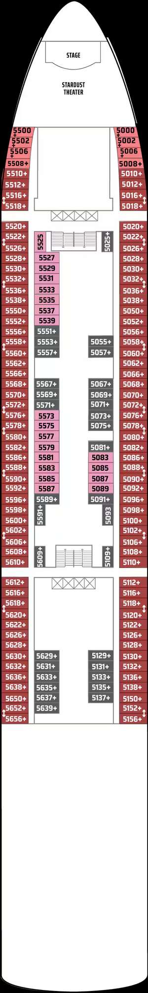 Deck plan for Norwegian Dawn