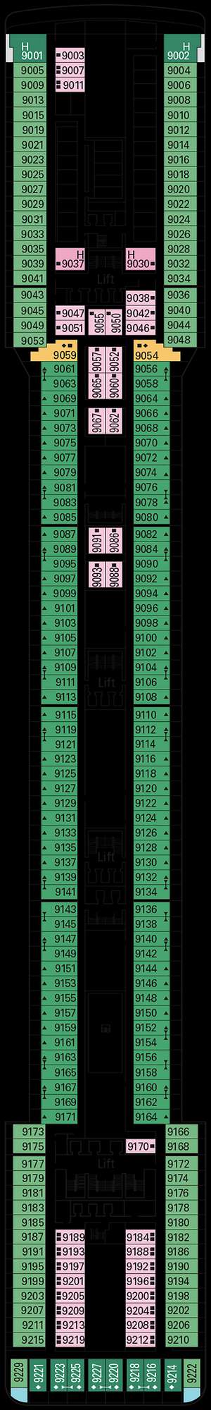 Deck plan for MSC Magnifica