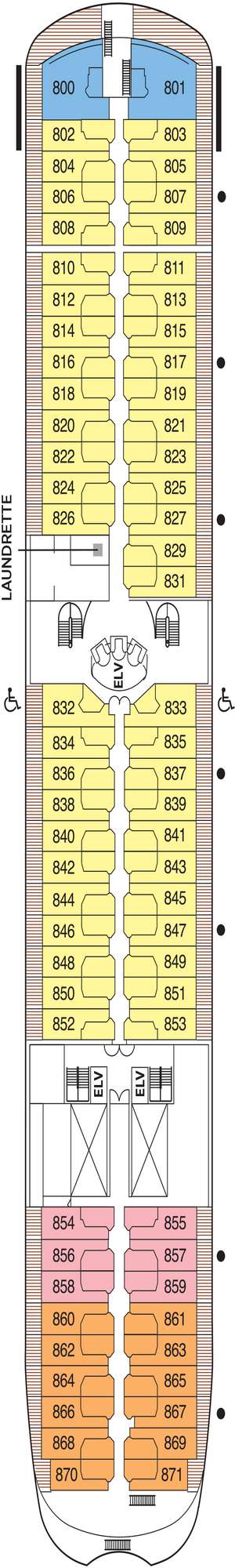 Deck plan for Regent Seven Seas Navigator