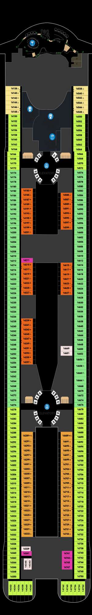 Deck plan for Legend of the Seas