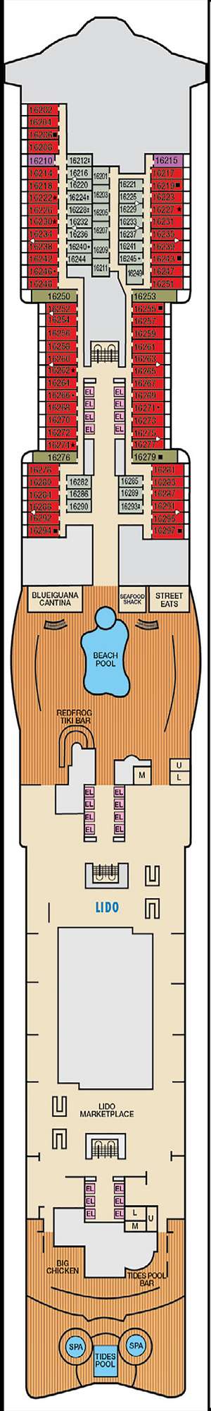 Deck plan for Carnival Celebration