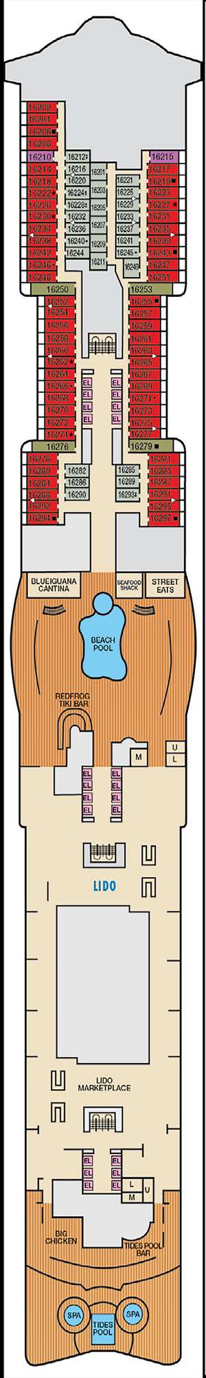 Deck plan for Carnival Celebration