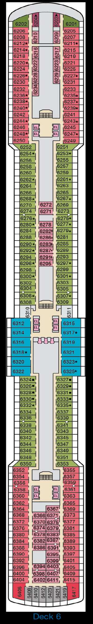 Deck plan for Carnival Luminosa