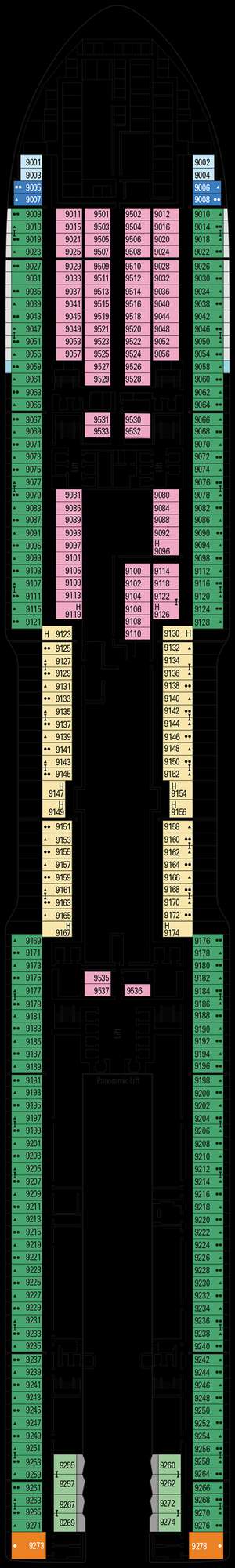 Deck plan for MSC World Europa