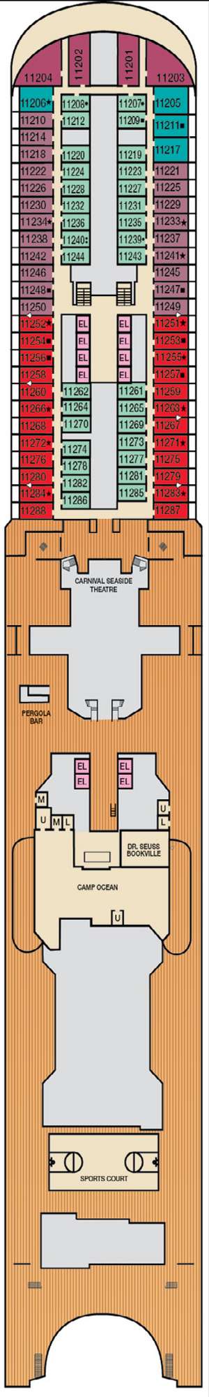 Deck plan for Carnival Firenze