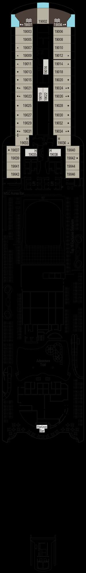 Deck plan for MSC Seashore