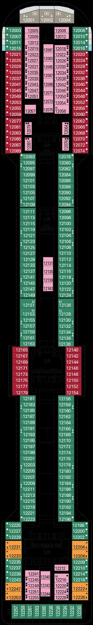 Deck plan for MSC Fantasia