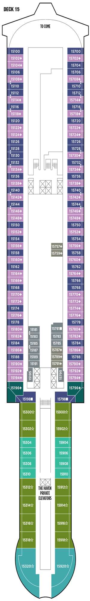 Deck plan for Norwegian Prima