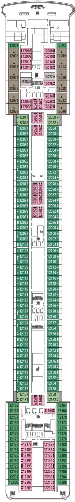 Deck plan for MSC Orchestra