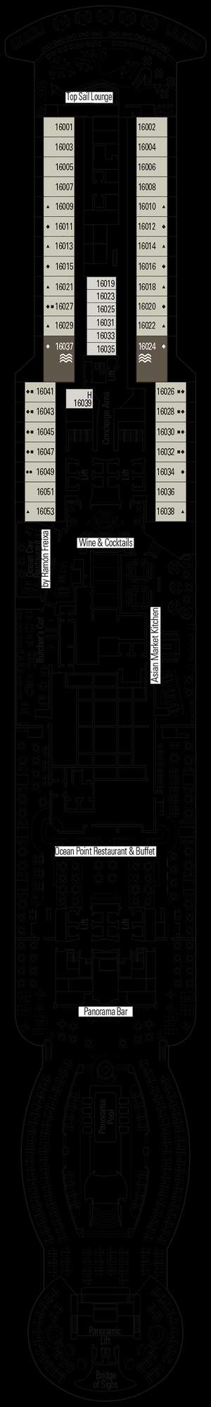 Deck plan for MSC Seaview