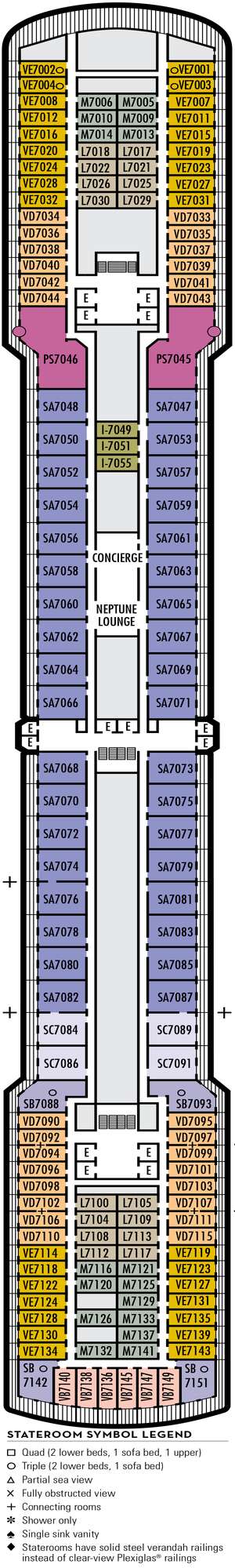 Deck plan for Zuiderdam