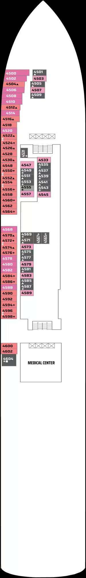 Deck plan for Norwegian Gem