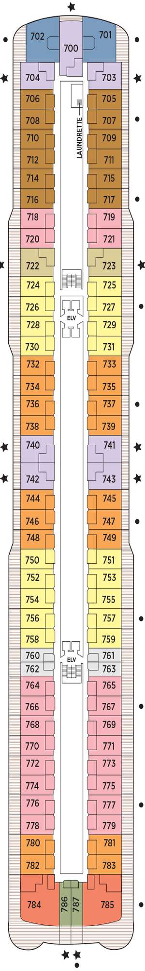 Deck plan for Regent Seven Seas Explorer