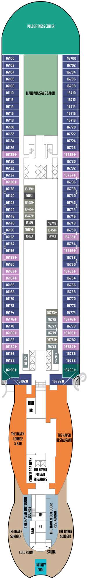 Deck plan for Norwegian Prima