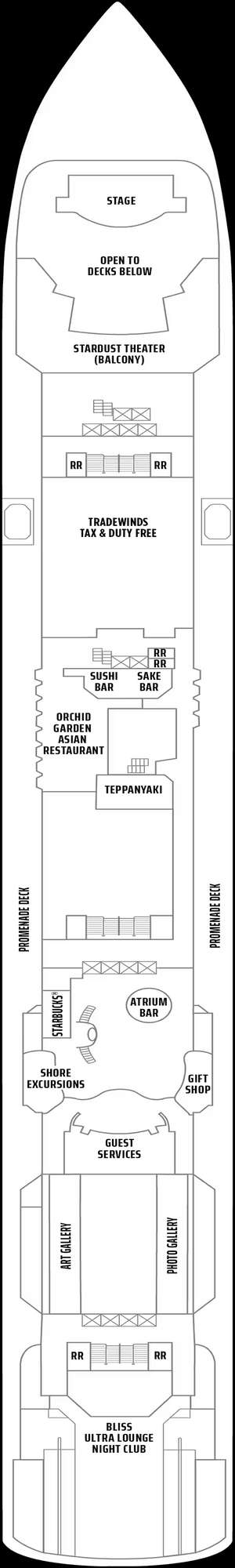 Deck plan for Norwegian Gem