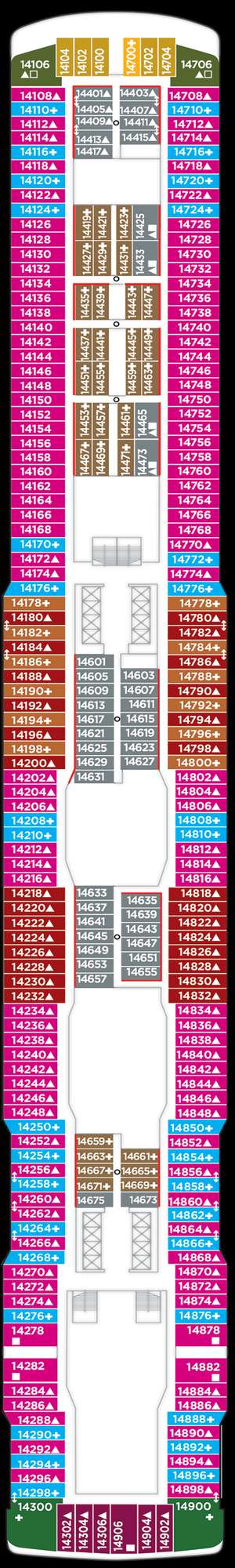 Deck plan for Norwegian Escape