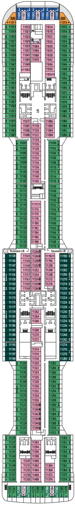Deck plan for MSC Meraviglia