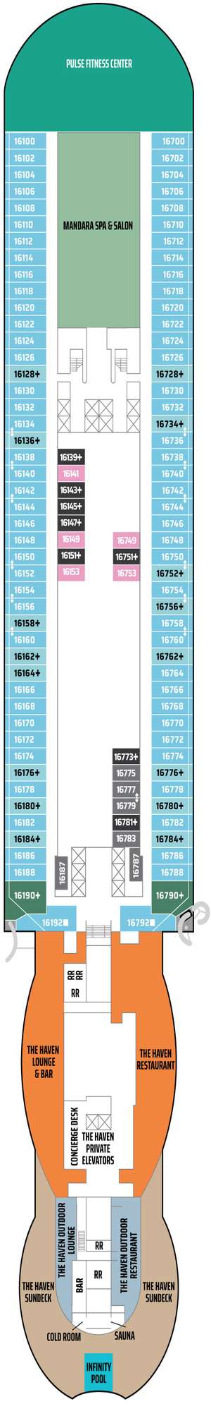 Deck plan for Norwegian Viva