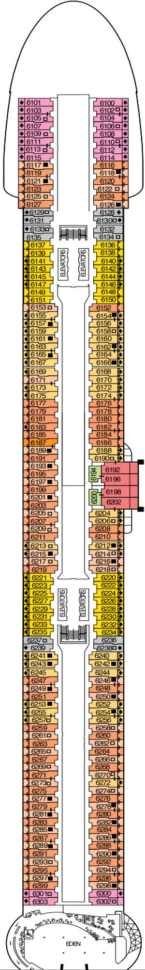 Deck plan for Celebrity Beyond