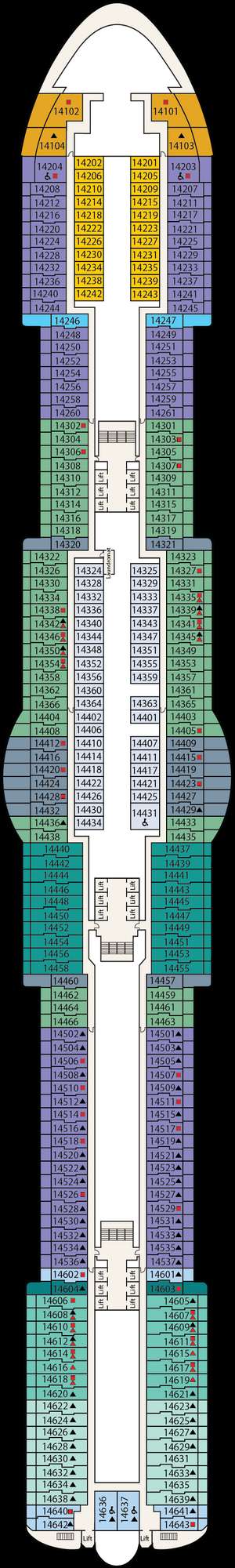 Deck plan for Sun Princess