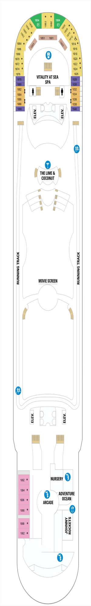 Deck plan for Freedom of the Seas