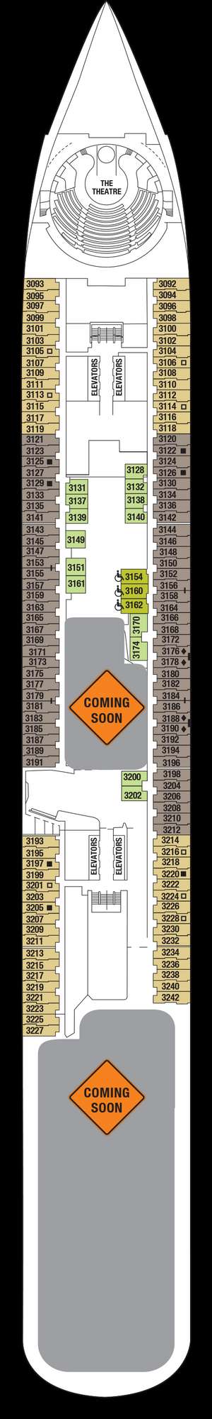 Deck plan for Celebrity Xcel