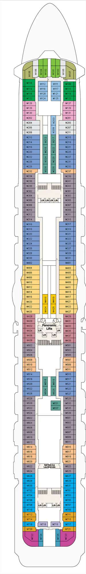 Deck plan for Enchanted Princess