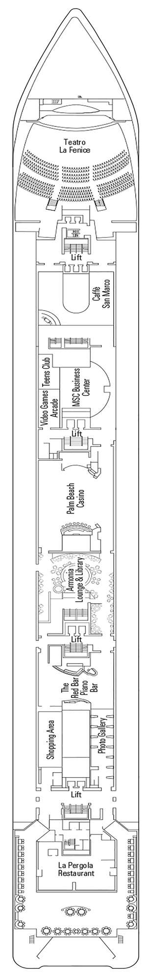 Deck plan for MSC Armonia