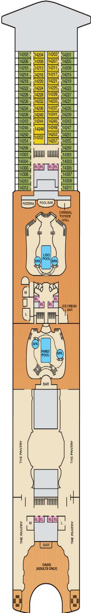 Deck plan for Carnival Encounter