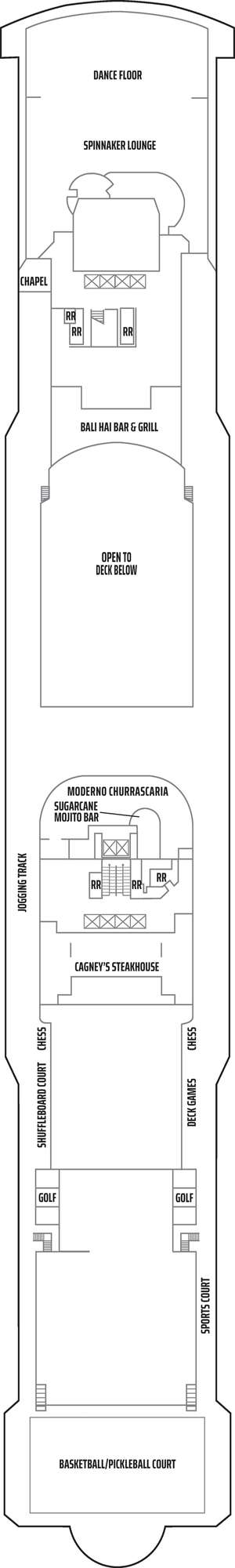 Deck plan for Norwegian Gem