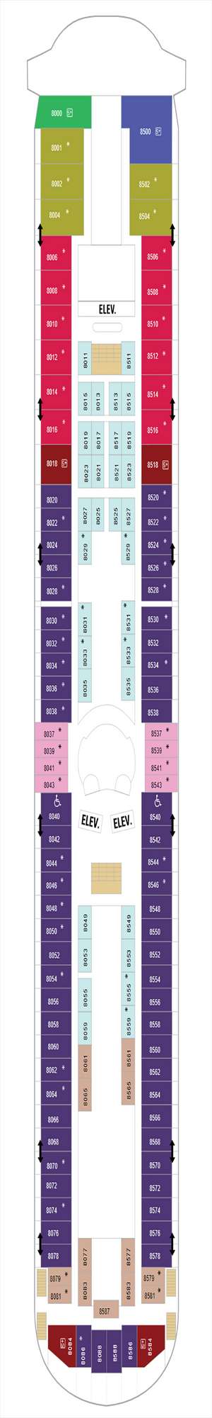 Deck plan for Grandeur of the Seas