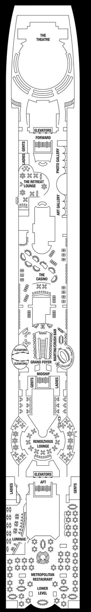 Deck plan for Celebrity Millennium