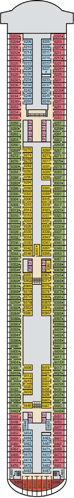 Deck plan for Carnival Firenze