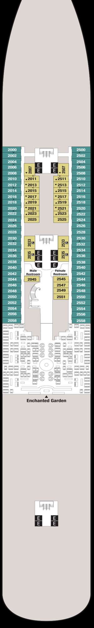 Deck plan for Disney Dream