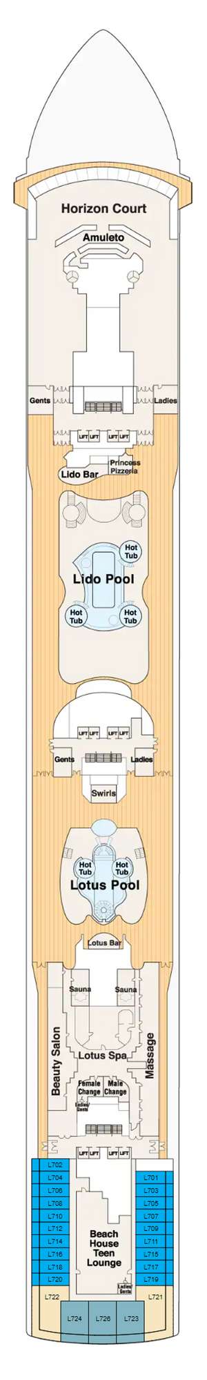 Deck plan for Island Princess