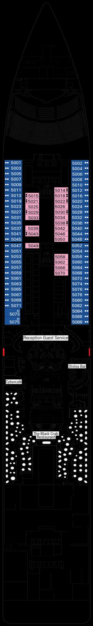 Deck plan for MSC Divina