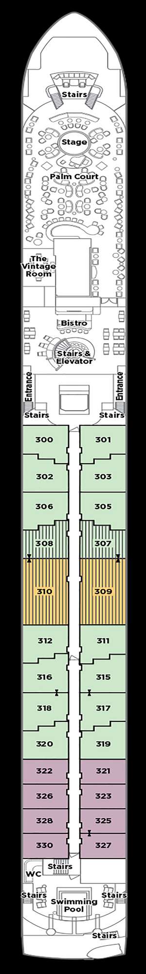 Deck plan for Crystal Bach