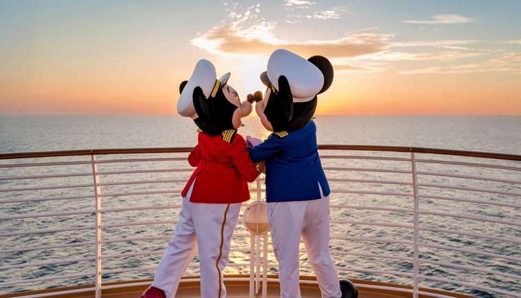 Captain Mickey and Minnie Mouse