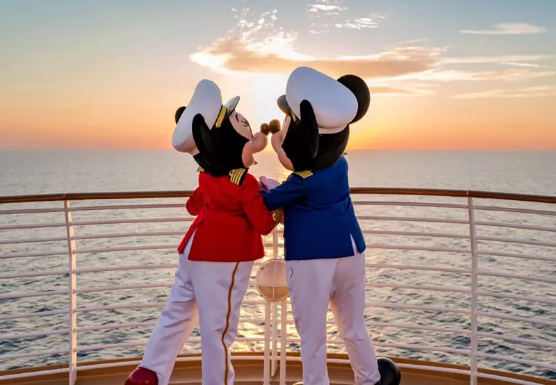 Captain Mickey and Minnie Mouse
