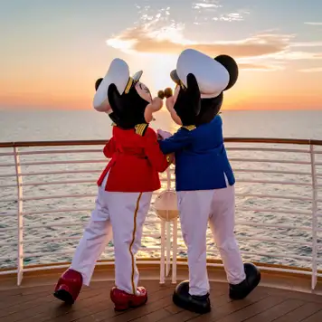 Captain Mickey and Minnie Mouse