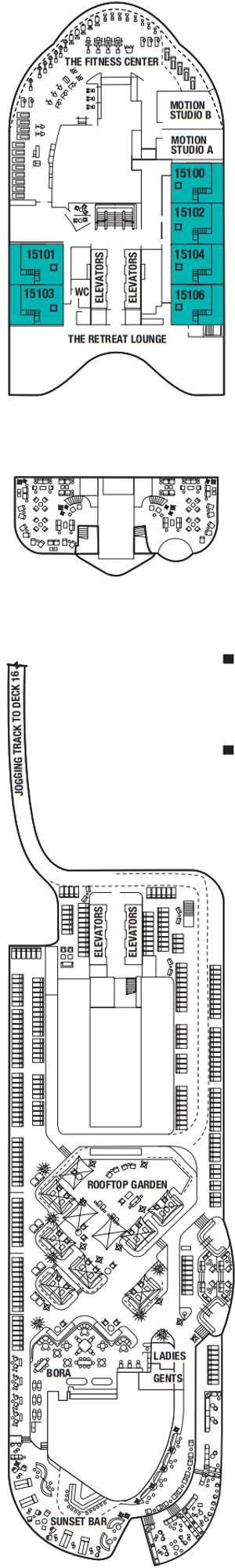 Deck plan for Celebrity Xcel