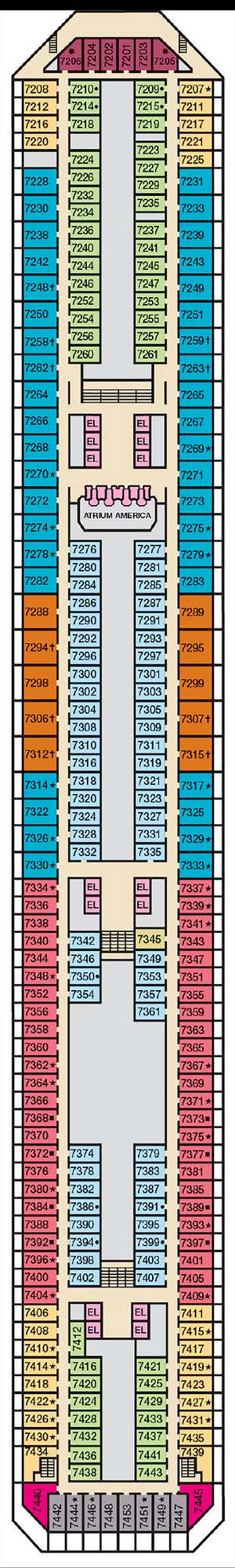 Deck plan for Carnival Valor