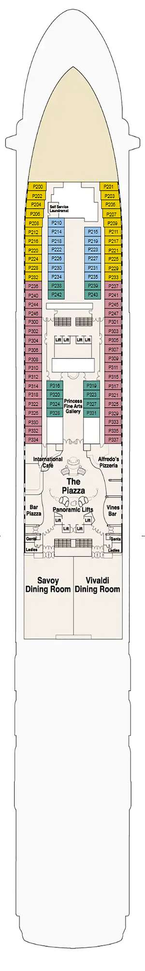 Deck plan for Sapphire Princess
