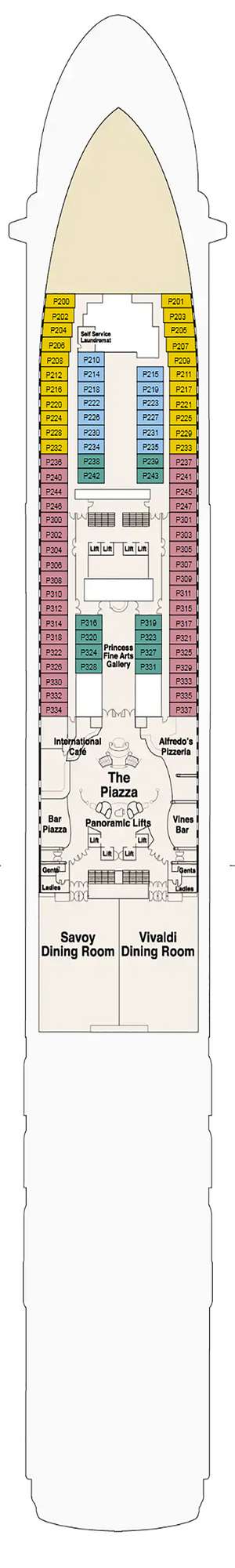 Deck plan for Sapphire Princess