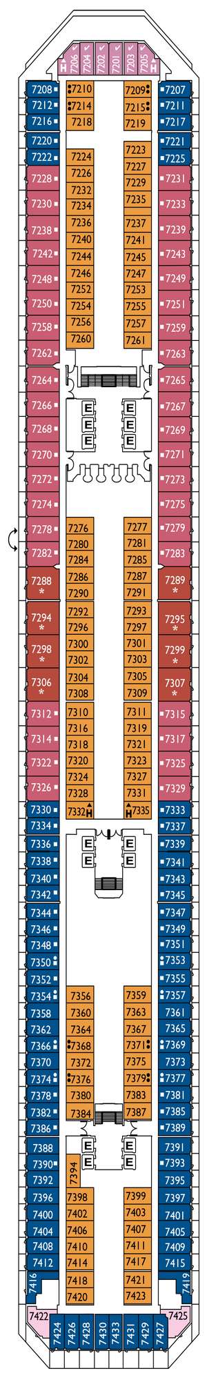 Deck plan for Costa Fortuna